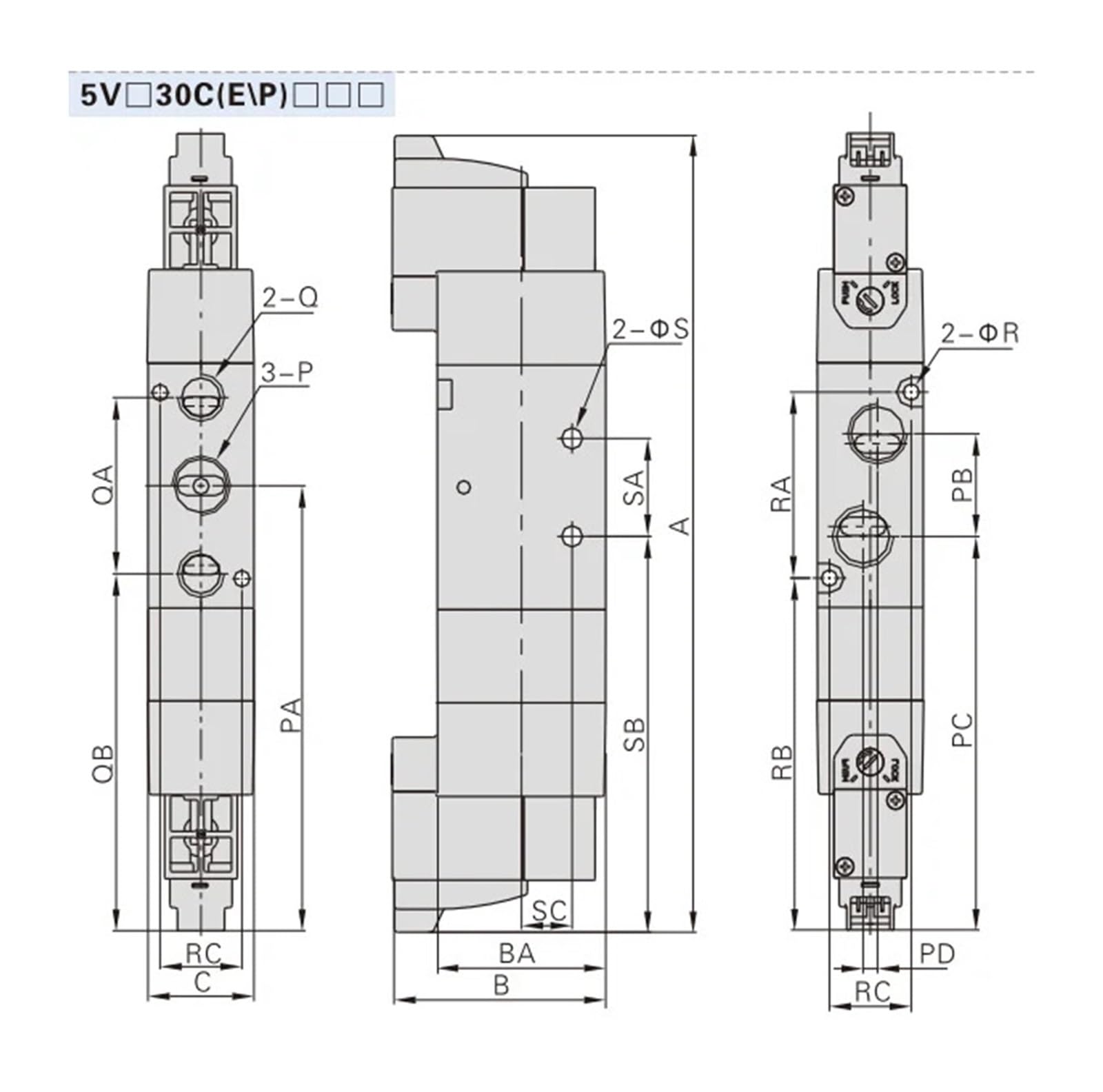 Elektromagnetisches Wegeventil 5V430c-15-A/B/F-2005V430C15b050(5V430C-15A-050 AC220)