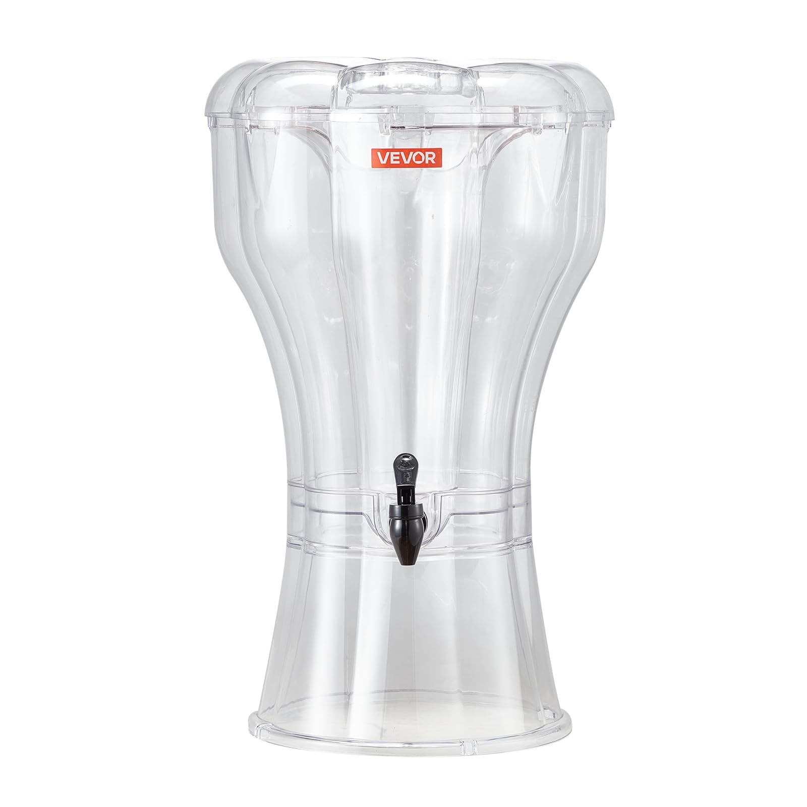 VEVOR Dispensador de Bebidas de 13 L para Fiestas, Plástico, con Grifo Antigoteo, Dispensador de Agua para Té Helado, Limonada, Zumo, para Restaurantes, Hoteles y Fiestas, 330 x 330 x 540 mm