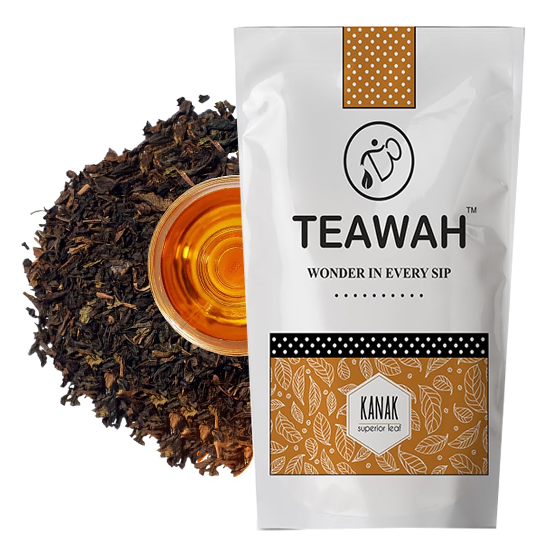 TEAWAH Black Tea Kanak Classic | Soothing Floral Aroma & Mild Liquor | Premium 1st Flush STGFOP1 Blend | No Milk No Sugar | Evening Tea Relaxing | 100g Loose Leaf