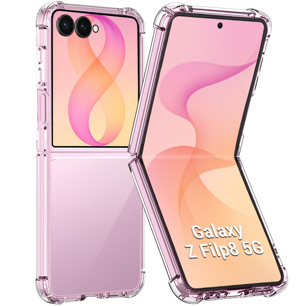 TheGiftKart Crystal Clear Back Cover Case for Samsung Galaxy Z Flip 8 5G | 360 Degree Protection | Shock Proof Design | Hard Back Cover Case for Samsung Z Flip8 5G (PC & TPU, Transparent Bumper)-image-18