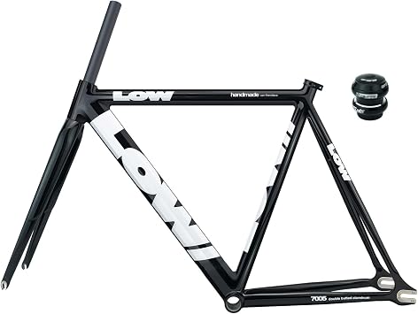 700C Fixed Gear Bike Frameset C Brake 100/120mm QR Bike Frame 53CM 55CM 57CM Aluminum Alloy Racing Track Bike Frame with Carbon Fork