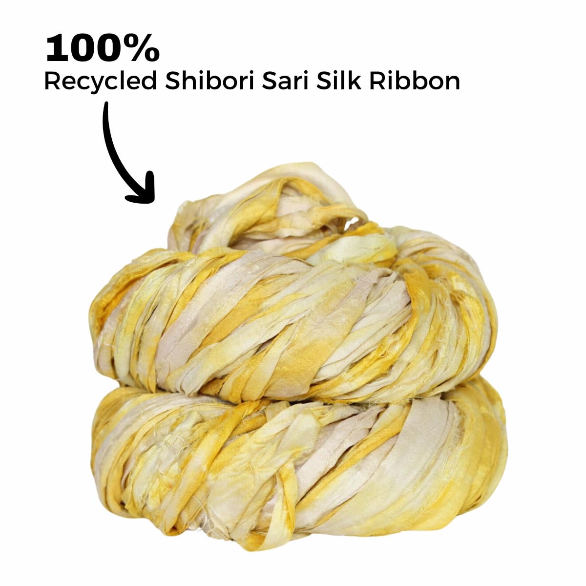 Amazon | Knitsilk マルチカラーサリーシルクリボン – 手染めマーブル
