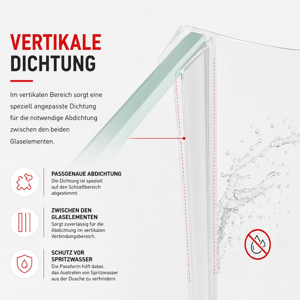 Schulte Duschkabine Eckeinstieg 75–90 cm, Schiebetüren, Querstreifen | Variable Duschabtrennung in Silber Grau, 180 cm hoch, mit 4 mm klarem ESG für Größen von 75x75 bis 90x90 cm.