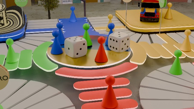 Jeu De Parques Colombiano 6 Places – Parchís De Voyage – Bois 16x32cm – Neuf
