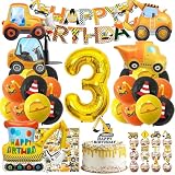 Construction Décoration Ballon, 96 Pièces Excavatrice Ballon Anniversaire, Décoration Anni...