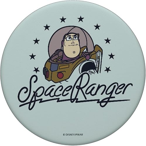 Miniatura 3 de Disney Pixar Toy Story Buzz Lightyear Simple Retrato PopSockets Agarre y Soporte para teléfonos y tabletas, Negro