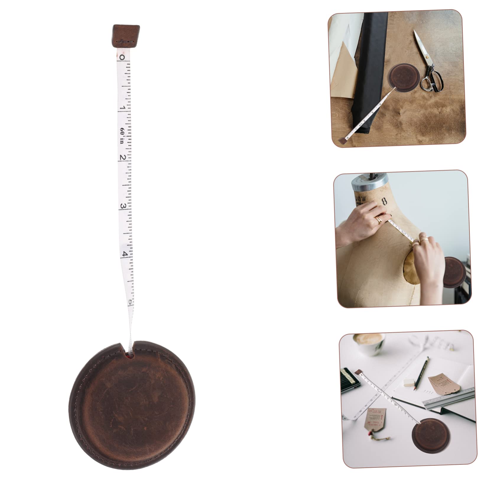 Lurrose 4piezas Cinta Métrica Vintage Portátil Para Costura Herramienta De Medición Ligera y Flexible Para Uso Doméstico y Confección