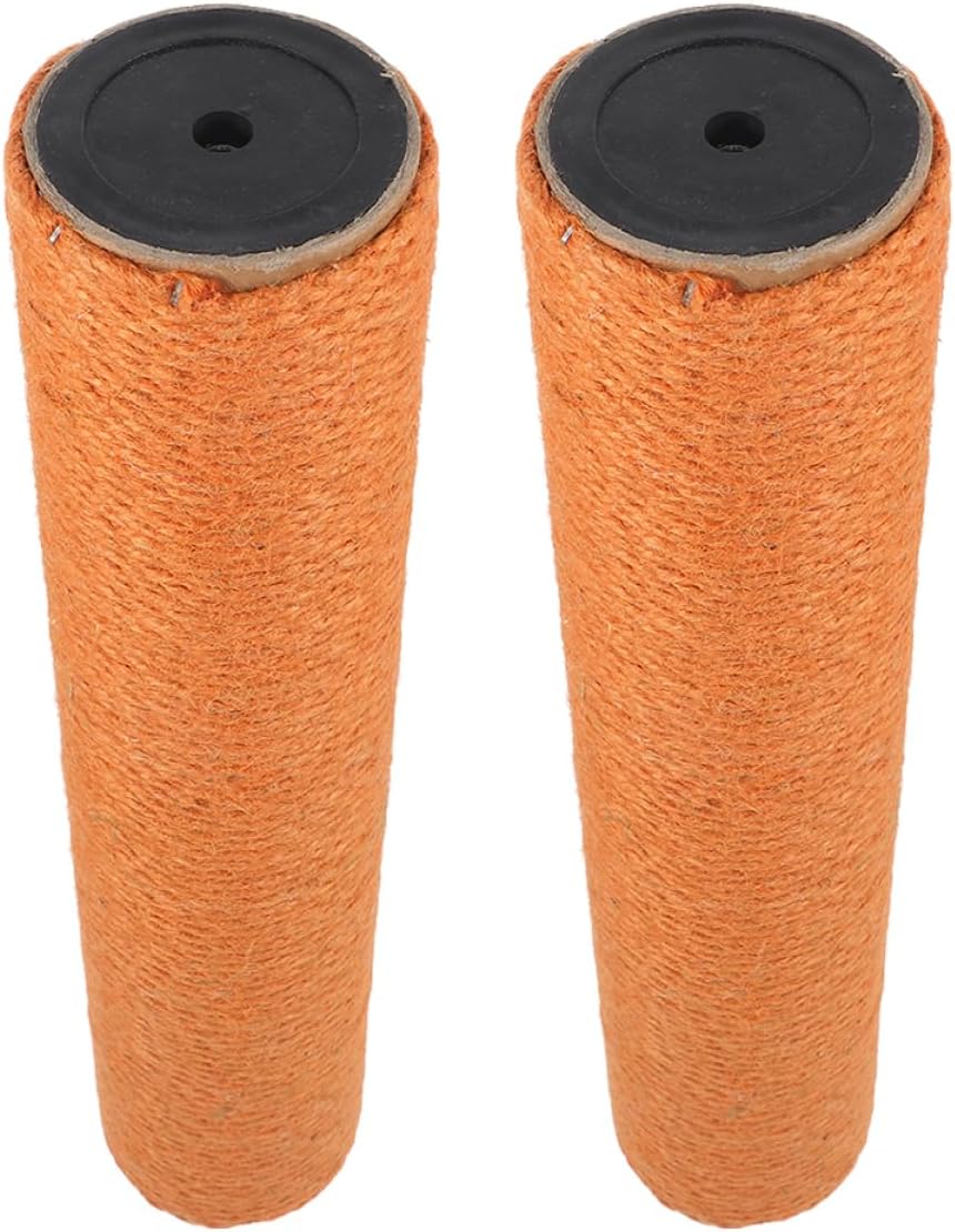 2pcs Cat Scratch Post Replacement Jute Rope Sturdy Wooden Climbing Post for Indoor Cats Wear-Resistant Scratching Toy