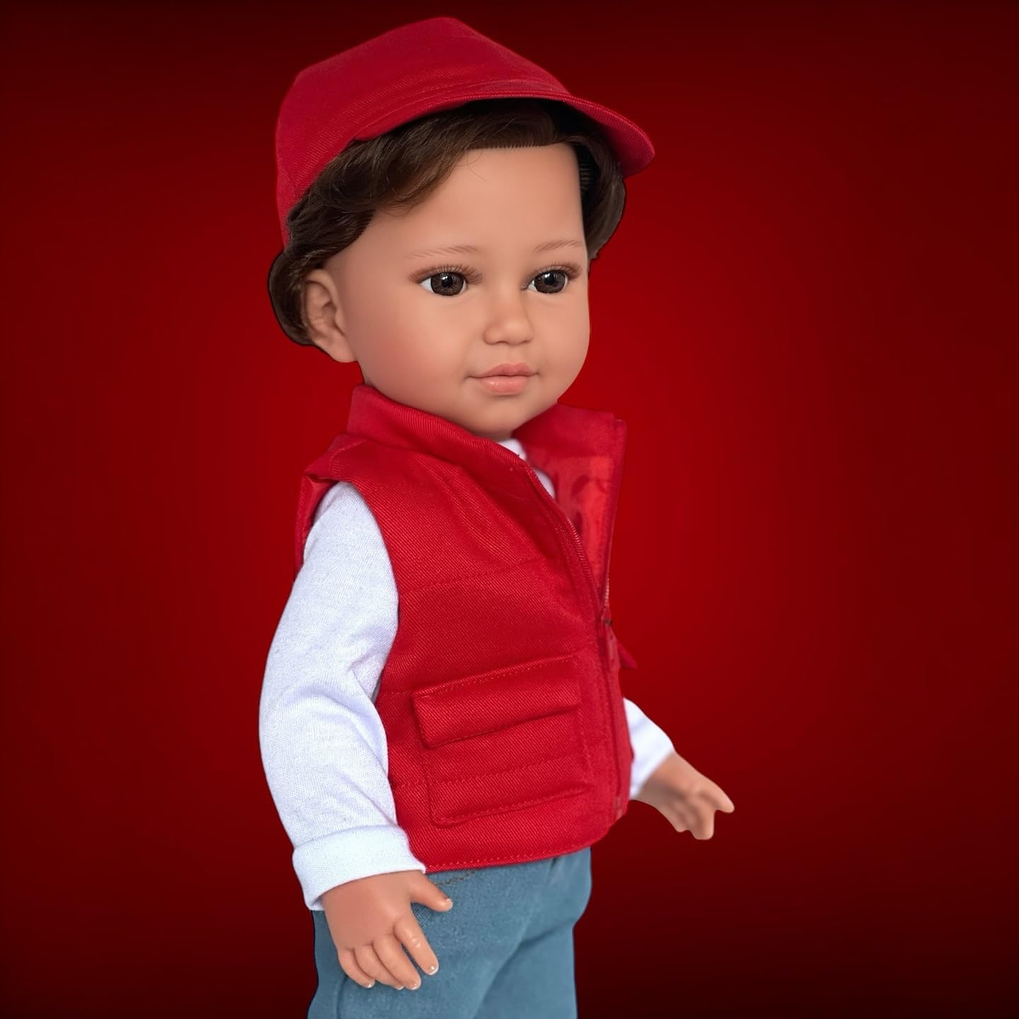 Kennedy and Friends Complete Outfits for 18 Inch Fashion Girl Dolls- 18 Inch Doll Clothes That Fits All 18 Inch Dolls (Red Set for Boys)