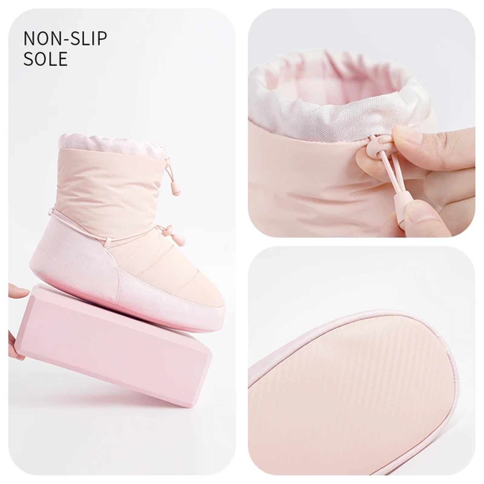 Scaldapiedi Danza Scarpe da Ballo for Bambine e Donne, Stivali Danza Caldi con Fibbia, Stivaletti Ballerina Invernali for Bambini