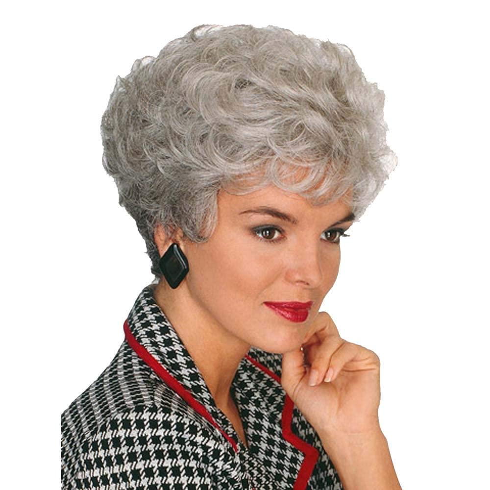 GNIMEGIL Short Gray Wig For Seniors Women Silver Gray Curly Hair Old Lady Costume Grandma Wigs For Elderly Synthetic Fiber Mommy Granny Cosplay Older Wig Silver Grey Ombre GNIMEGIL Short Gray Wig For Seniors Women Silver Gray Curly Hair Old Lady Costume Grandma Wigs For Elderly Synthetic Fiber Mommy Granny Cosplay Older Wig Silver Grey Ombre