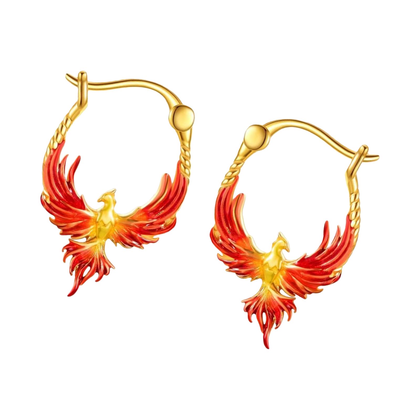 Maxtonser Stylish Phoenixes Design Earrings Allergy Resistant Alloy Lightweight For Daily Wear And Special Occasions