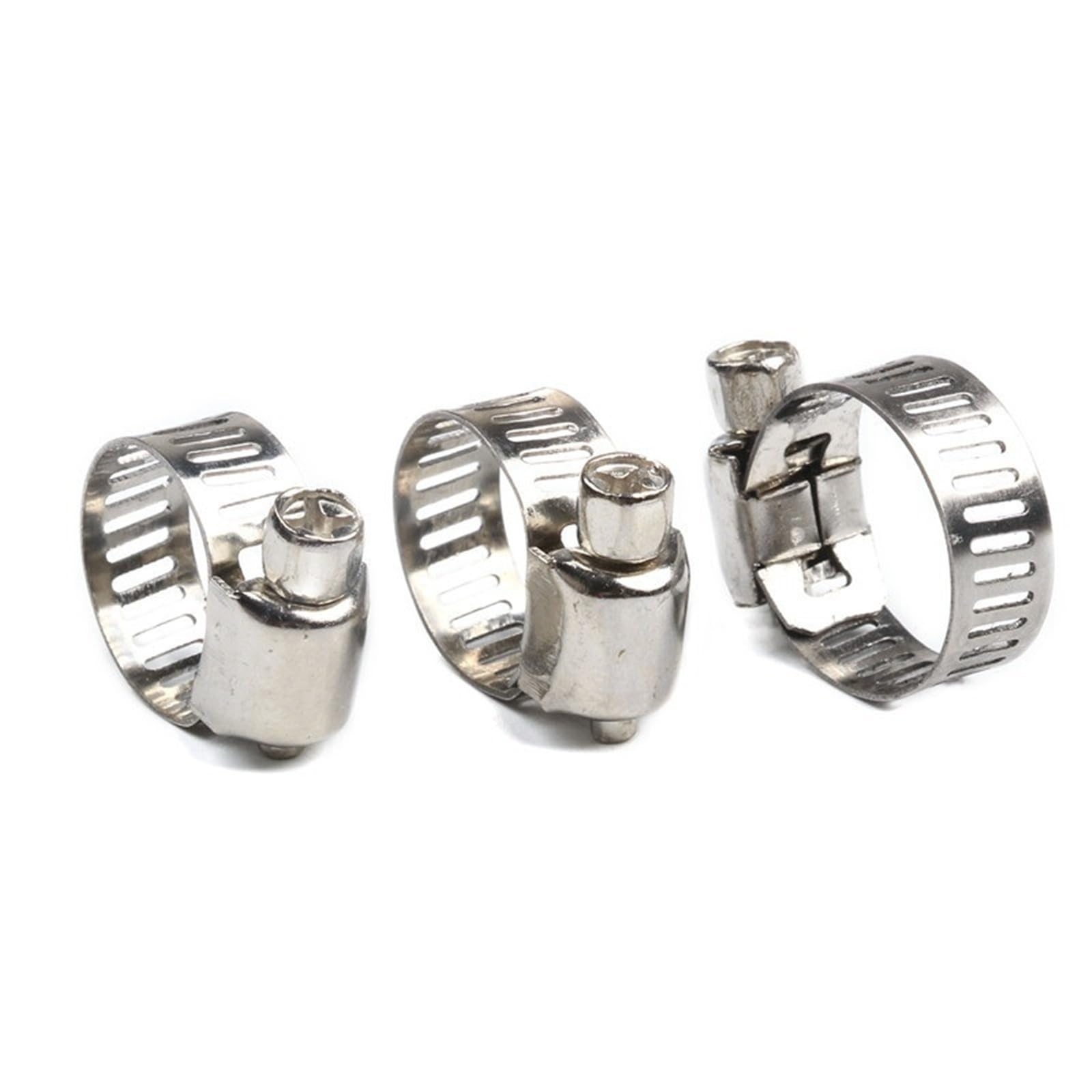Hose Clamps Stainless Steel Fuel Hose Clips Pipe Clamps 8mm-38mm Stainless Steel Hoop Clamp Automotive Pipes Clip(5pcs 19-29mm)