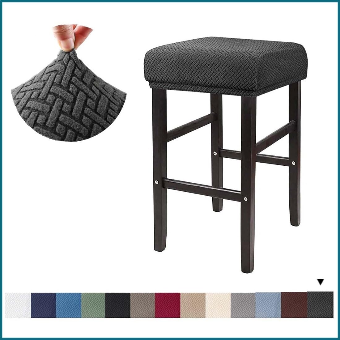 Fodera Per Sgabello Pianoforte,Copri Sgabello A Sella Elasticizzato Rettangolare,Copri Sgabello Da Cucina ,Copertura Per Sgabello Da Bar Coprisgabello Per Poggiapiedi Scrivania Chitarra ( Color : Ligh
