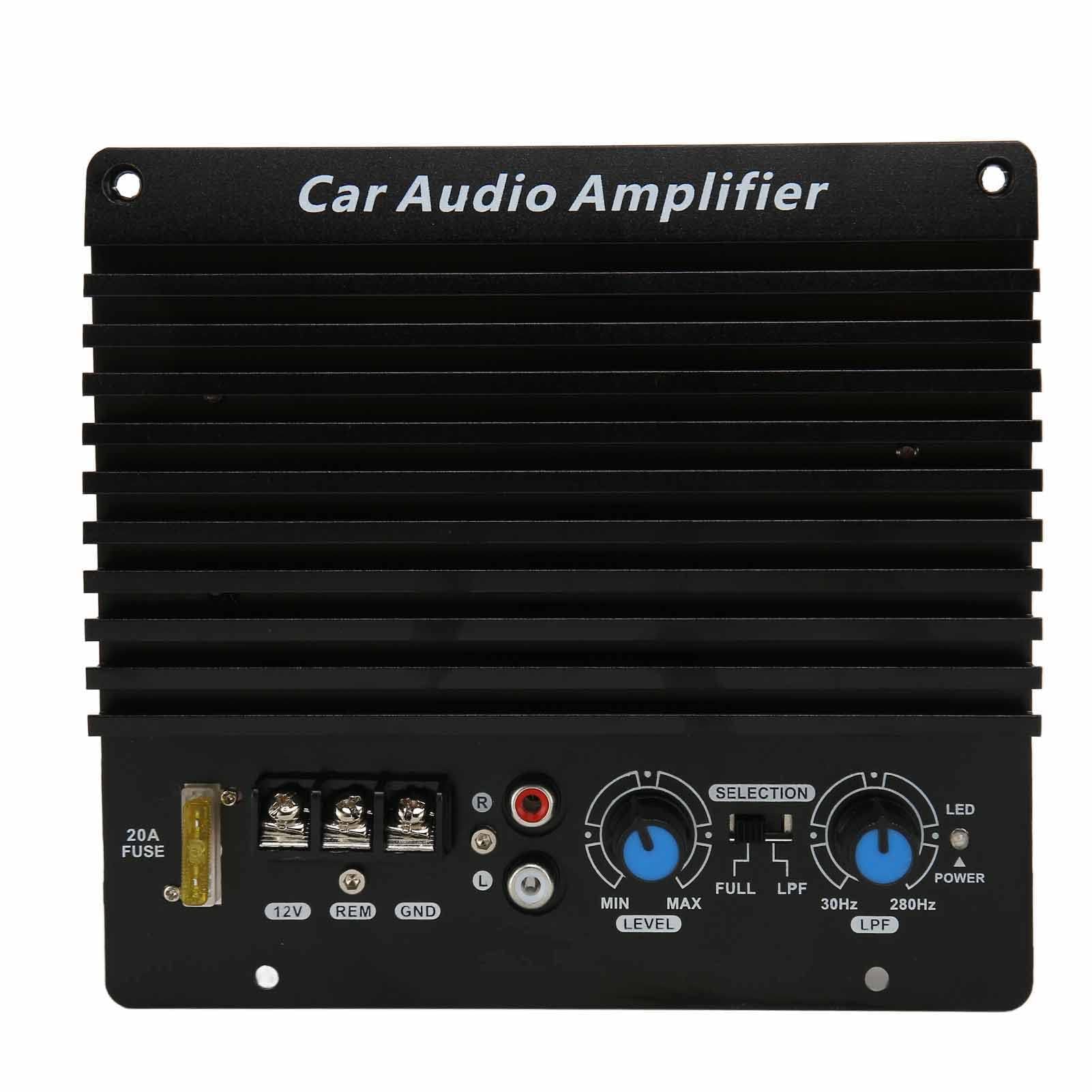 Scheda Amplificatore Audio per Auto, Scheda Amplificatore Subwoofer 12V Amplificatore Subwoofer Amplificatore Piastra Subwoofer in Lega di Alluminio per Veicoli