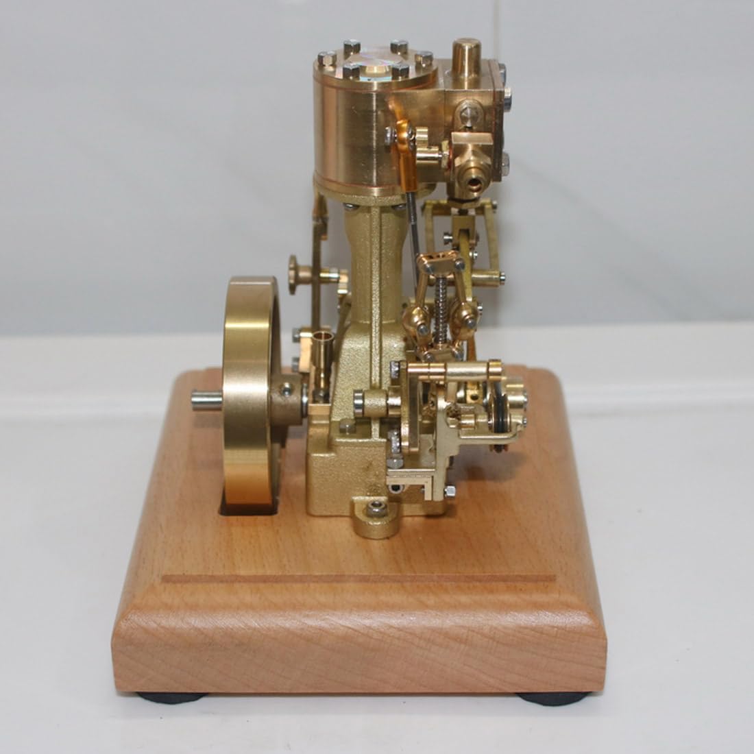 PizazzToy Dampfmaschine Bausatz Erwachsene, 1.85CC Mini-Retro-Vertikal-Einzylinder-Hubkolben-Doppelwirkungs-Dampfmaschinenmodell mit Drehzahlreduzierer