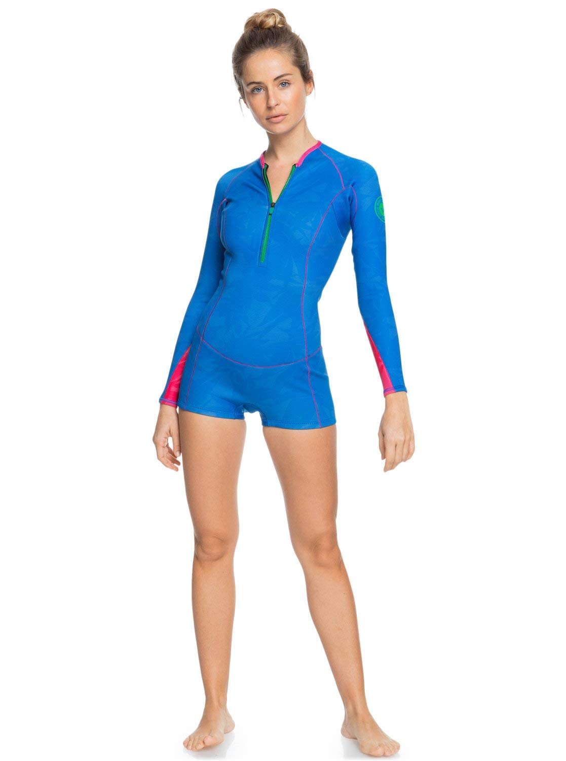 Roxy Kadın 1,5 mm POP Surf-Long Sleeve Front Zip Springsuit