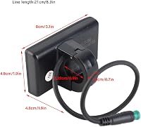 BuyWeek S866 Elektromos Kerékpár LCD Kijelző - 24/36/48V Sebességmérő, Kilométeróra, Vízálló 5 Tűs Csatlakozó, 22,2mm Kormányra 5