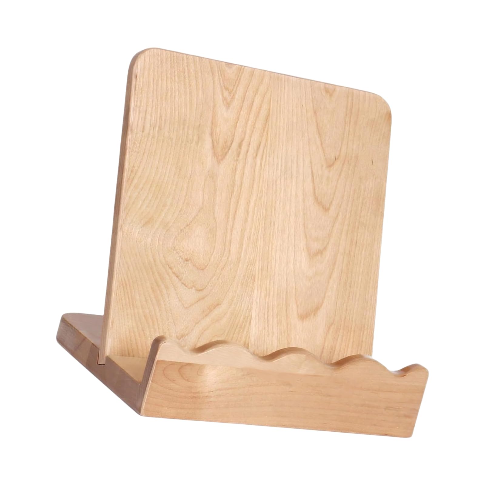Xinsheinelry Sturdy 11.5 Inch Wooden Recipe Shelf Featuring Two Way Detachable Party Serving Tray Decorative Cookbook Holder