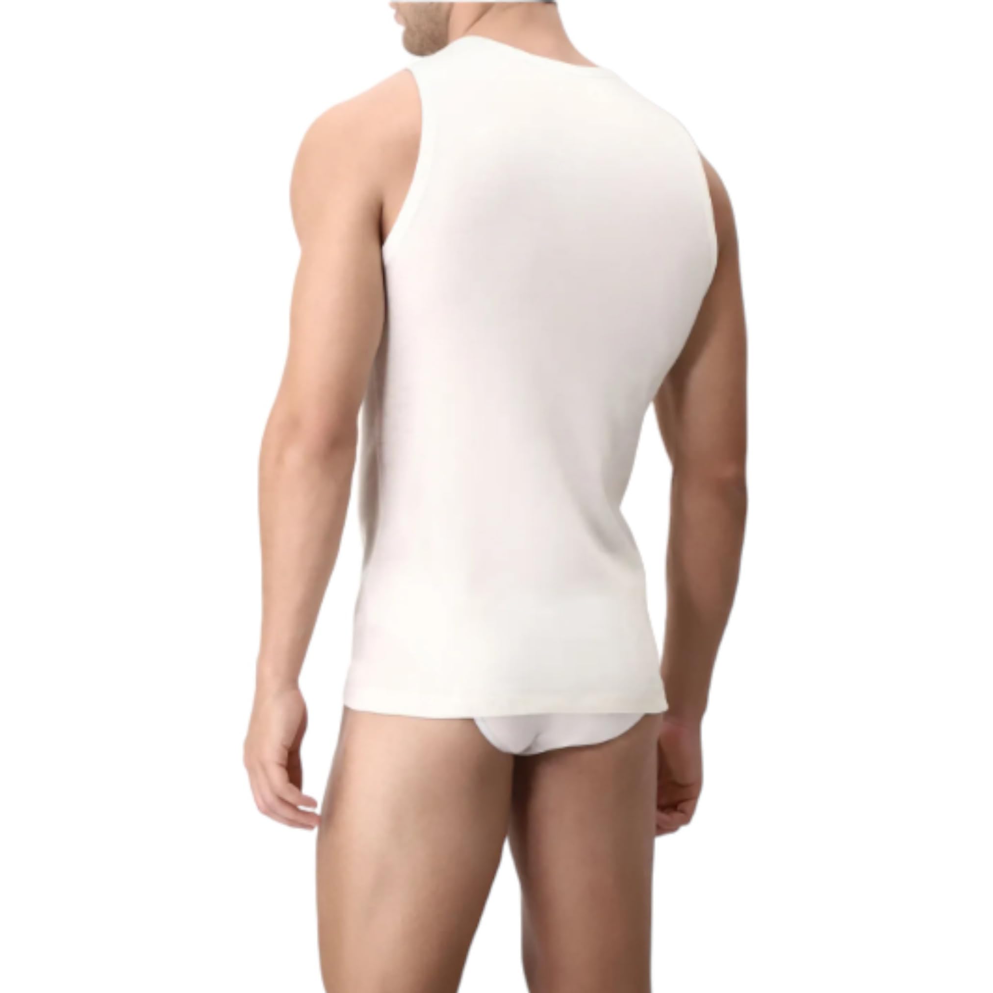 Camiseta de tirantes para hombre, ropa interior de hombro ancho, lana y algodón, camiseta térmica para hombre, camiseta térmica de hombre, fabricada en Italia
