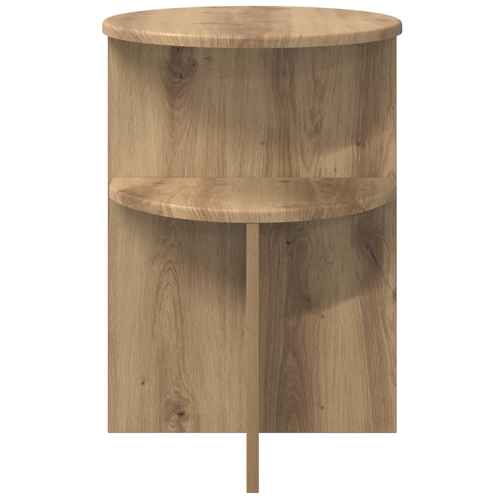 Stolik pomocniczy, dąb Artisan, Ø 39,5 x 55 cm, materiał drewnopochodny, uniwersalny stół do odkładania do salonu, sypialni, korytarza, balkonu, stabilna konstrukcja i łatwe czyszczenie