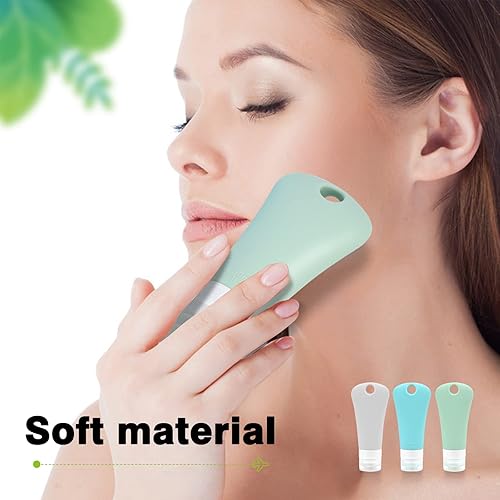 Miniatura 3 de VOHCTO Juego de botellas de viaje para dispensar artículos de tocador (con etiqueta), silicona a prueba de fugas (sin BPA), accesorios de viaje