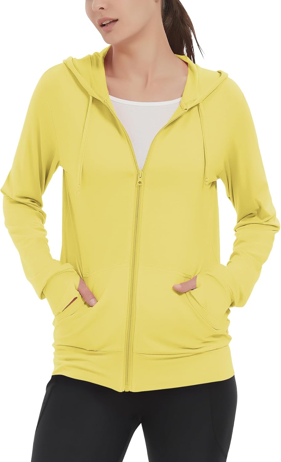 LETAOTAO Womens' Lightweight Zip Up Hoodies Stretch Thin Summer Jackets For Women