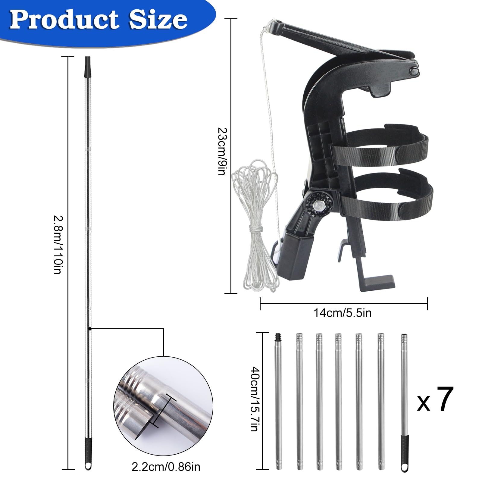 Adapter do przedłużacza do puszki z lakierem w sprayu, adapter do uchwytu rozpylacza z teleskopowym prętem o długości 2,8 m, regulowany adapter do rozpylacza kątowego do puszki z lakierem w