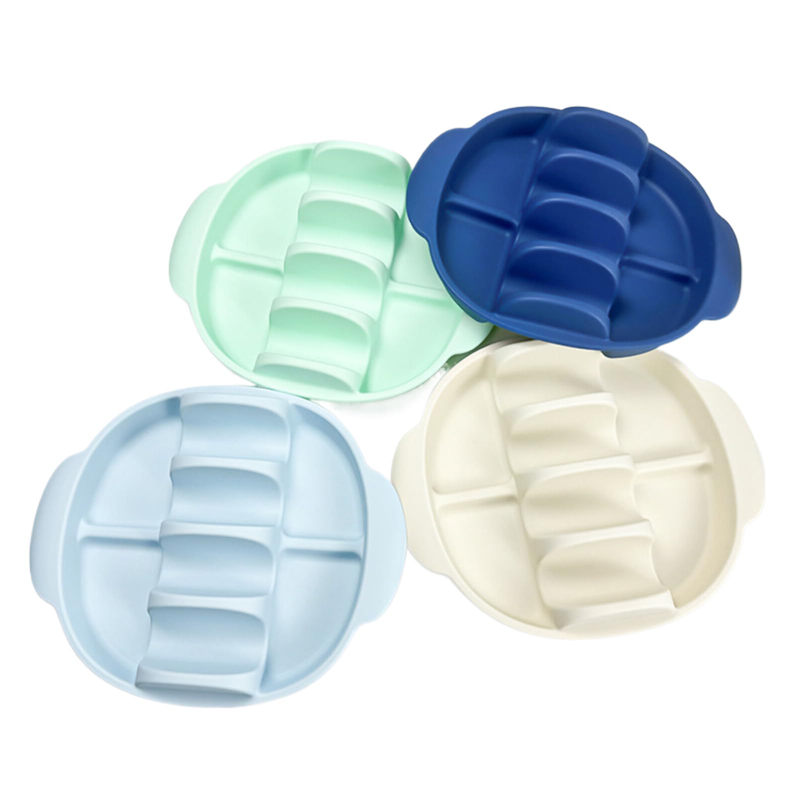 Msioytog Multicolor Silicone Shell Holder Set With Divided Sections For 4 Shells And Side Dishes Safe For Dishwasher Enchilada Tray
