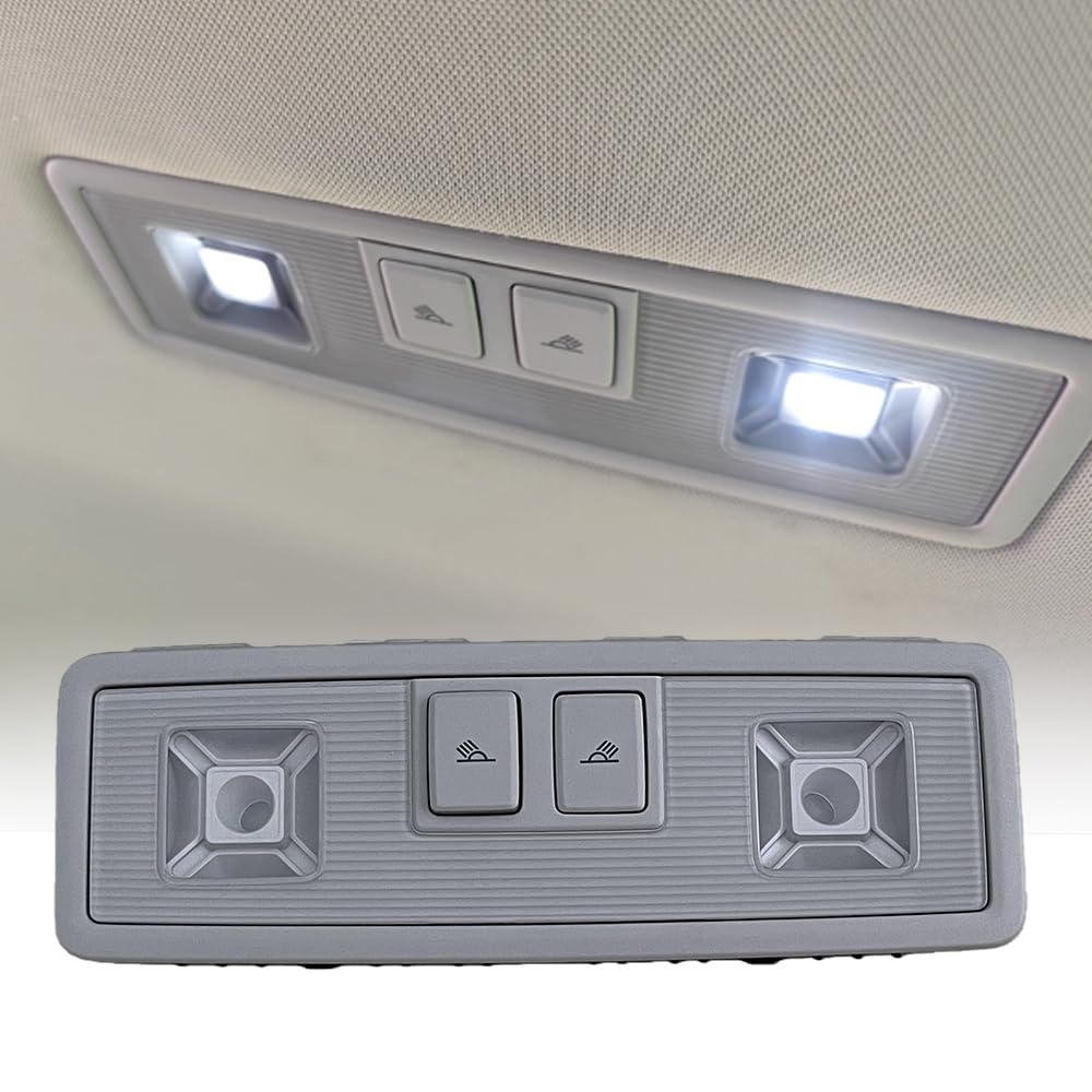 LED Leselampe hinten kompatibel mit Tiguan 2 Golf 7 5GD947291A Dachkuppelleuchte Rücklicht Dachleuchte kompatibel mit Superb 5GD 947 291A Grau