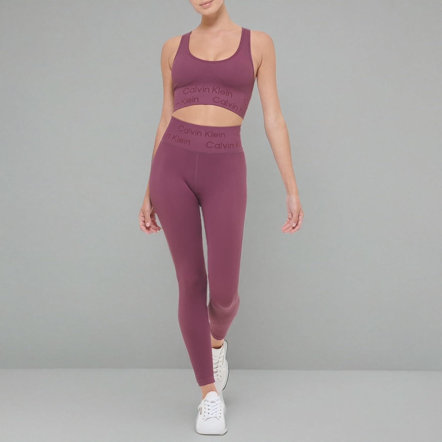 Calvin Klein Performance Womens Textured Knit 7/8 Active Leggings - Image 5