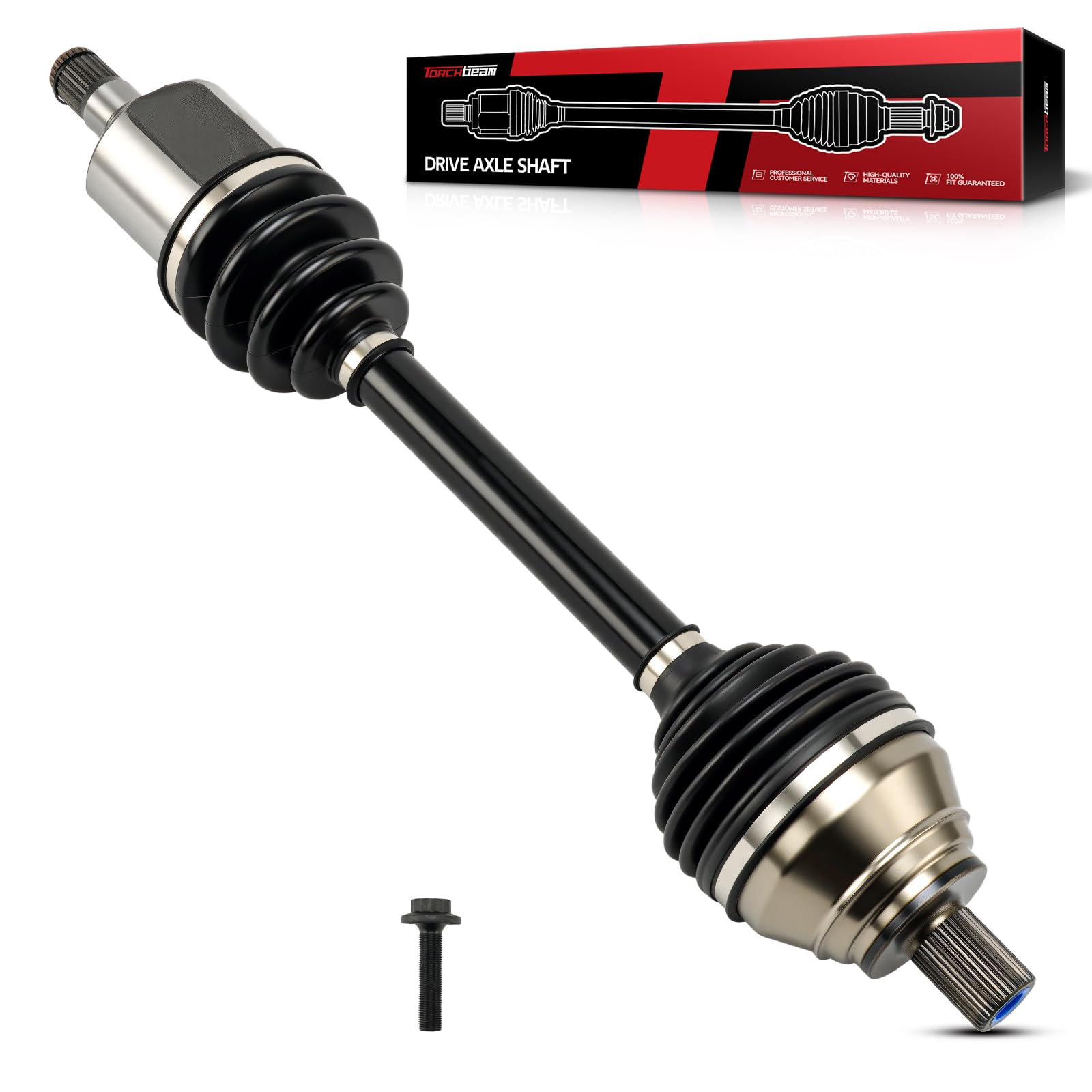 Torchbeam CV Axle Shaft Assembly Compatible with 2009-2017 Tiguan, 2015-2018 Q3 Quattro, 2015-2018 Q3, 2017-2018 Tiguan Limited, 2006-2008 Passat, 2009-2013 CC, Front Left CV Axle 66-7343