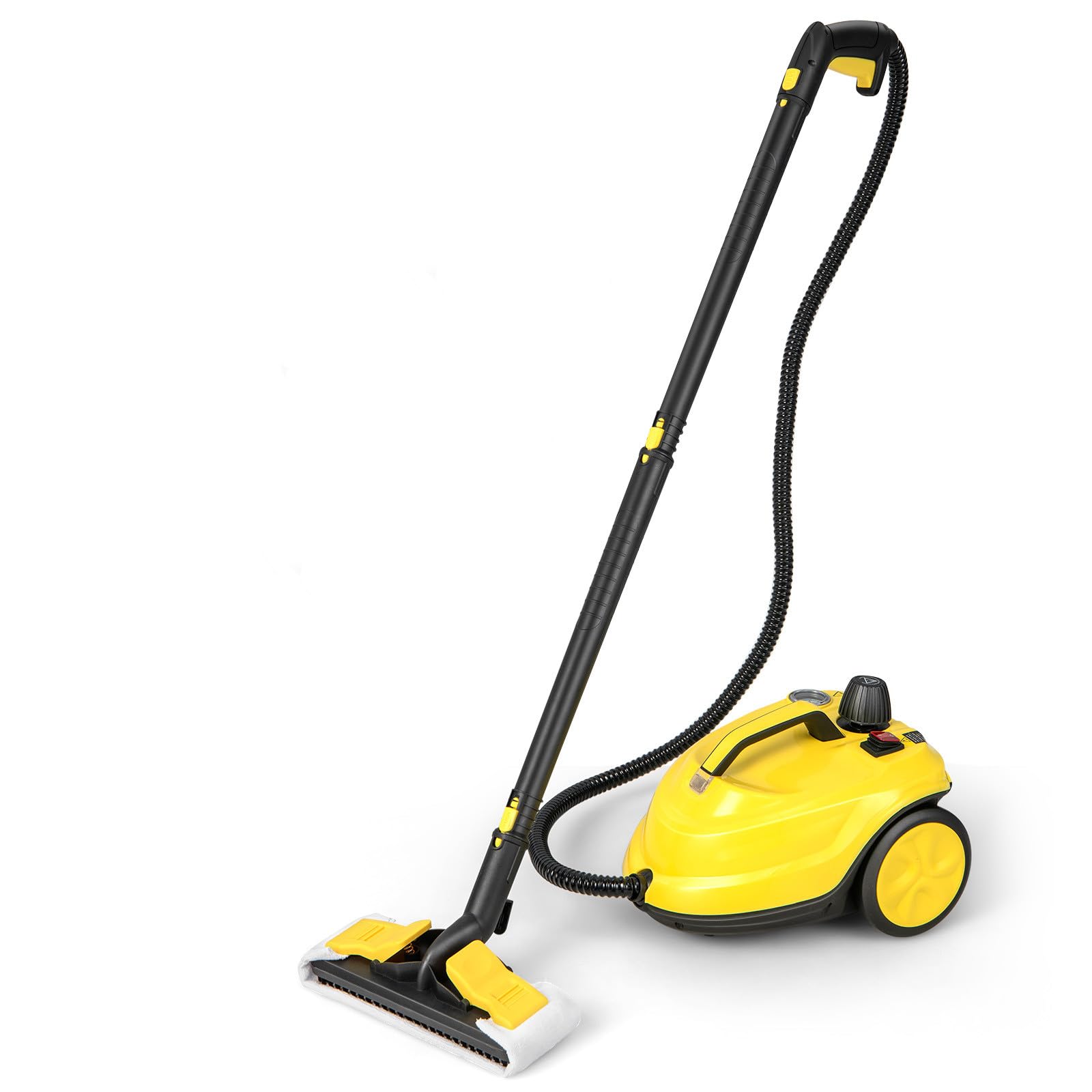RELAX4LIFE Limpiador a vapor, Presión de vapor: 5 bar, Potencia: 2000 W, Superficie de limpieza: 108 m², Capacidad del tanque: 1,8 L, Tiempo de calentamiento: 8 min., con juego de limpieza para suelos
