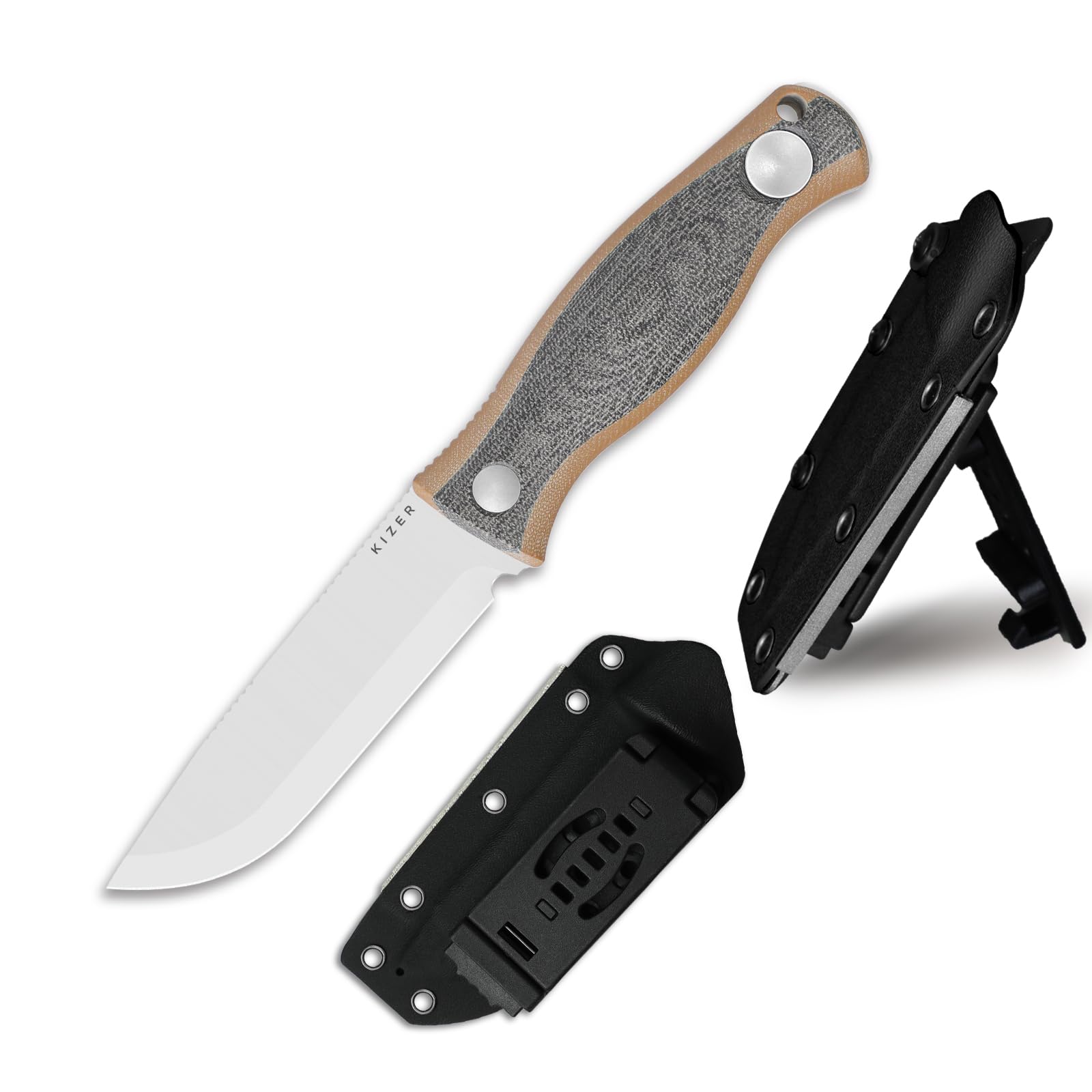Amazon.com : Kizer Polaris Fixed Blade Knife, 4.23