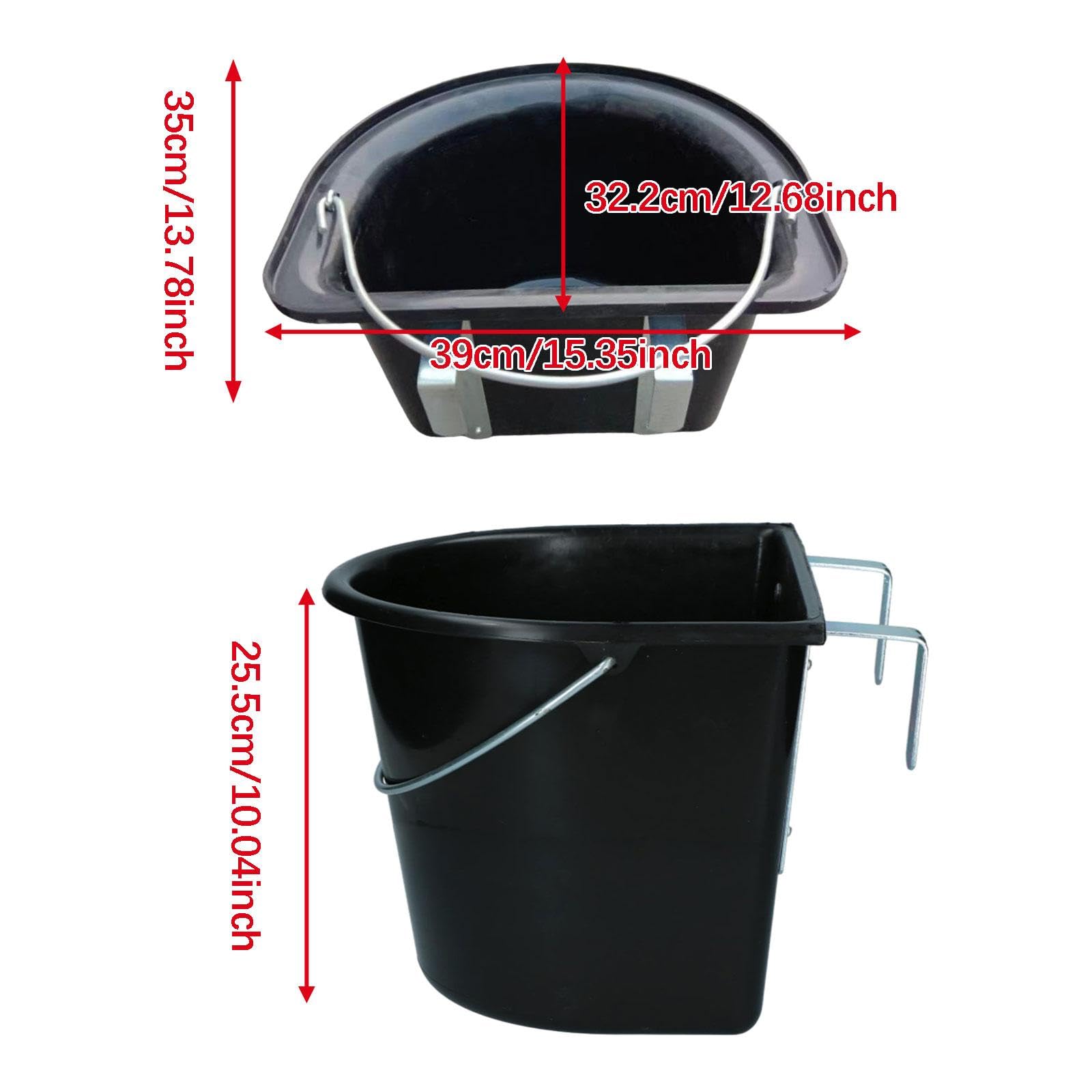 Comedero para Caballos, Grande, Fácil de Limpiar, Práctico para Comer, Cubo de Comida para Caballos, para Ganado Vacuno, Cabras Y V