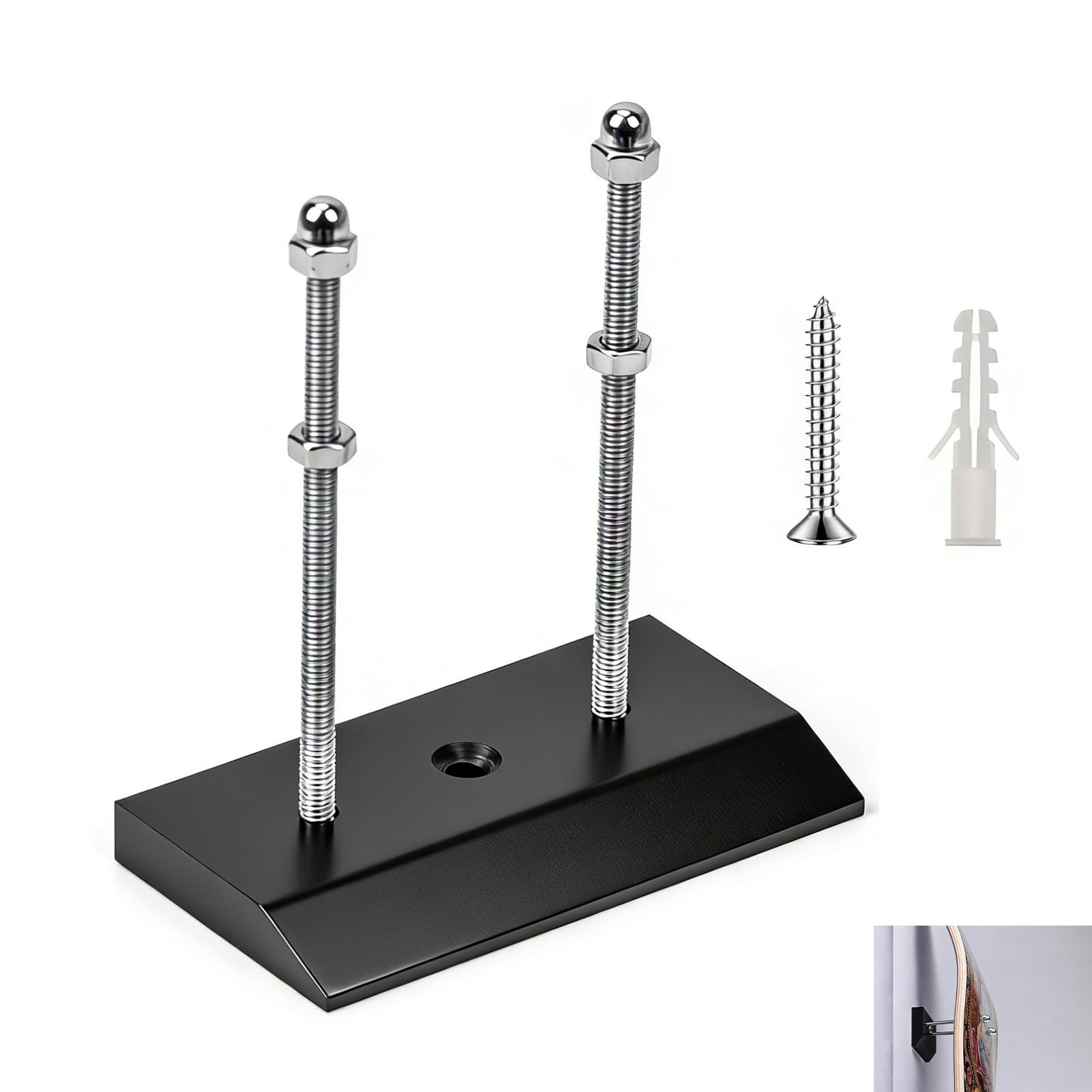 Skateboard Wall Mount, Skateboard Deck Display, Acrylic Skateboards Hanger with Installation Screws for Longboards, Snowboards, Scooters, and Display Storage Display Stand for Home Office Store Use