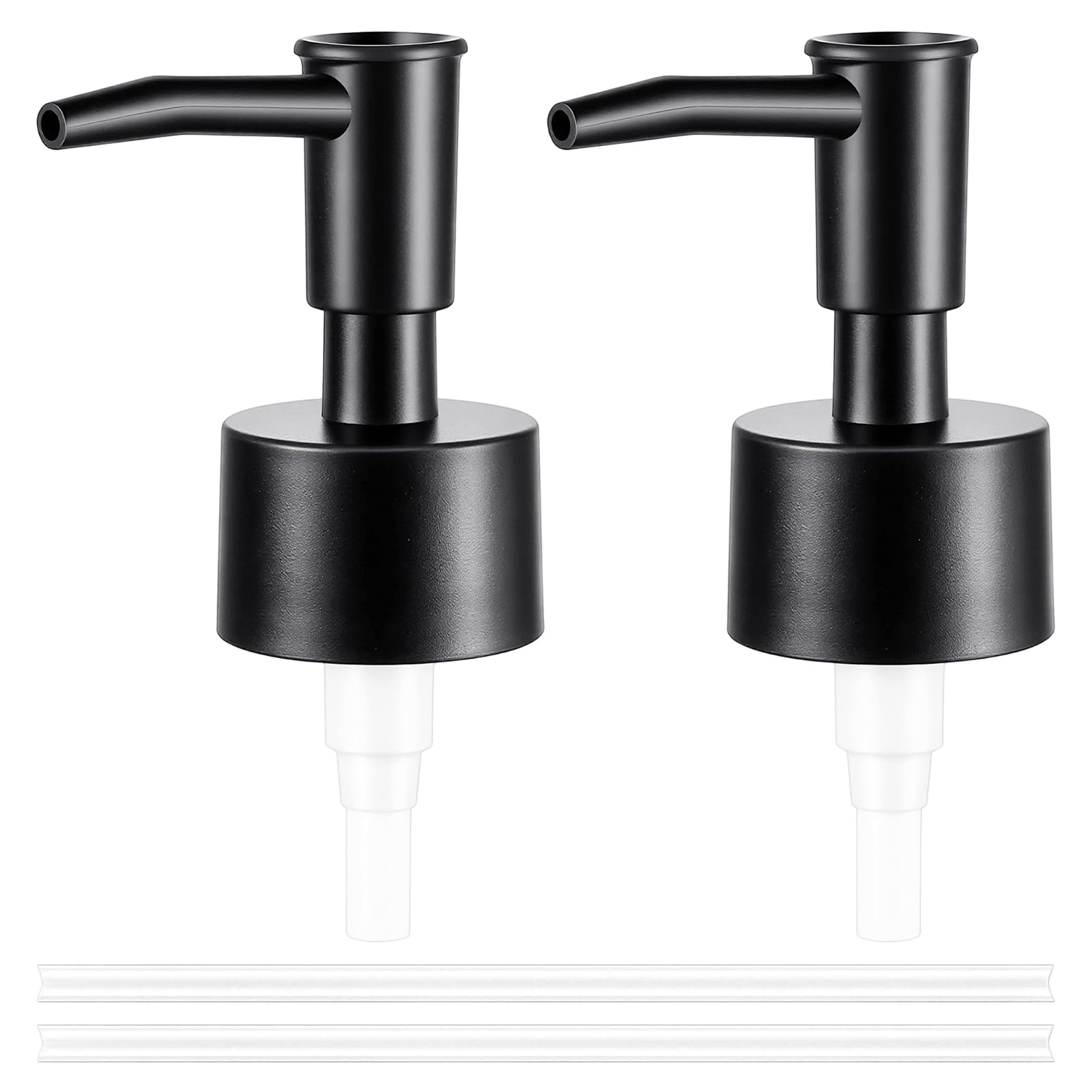 Photo 1 of 2 Pcs Soap Dispenser Pump Replacement, 1cc Accurate Dispensing, Lockable Top, Adjustable Height Soap Pump Replacement for Shampoo, Lotion, 28/400 Thread Size