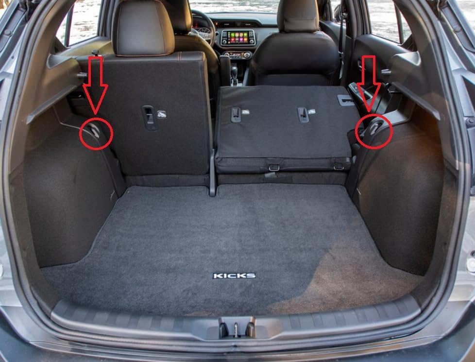 Miniatura 6 de Red de carga organizadora de asientos traseros para maletero Nissan Kicks 2017-2023  Red de carga estilo sobre para SUV  Organizador de maletero de