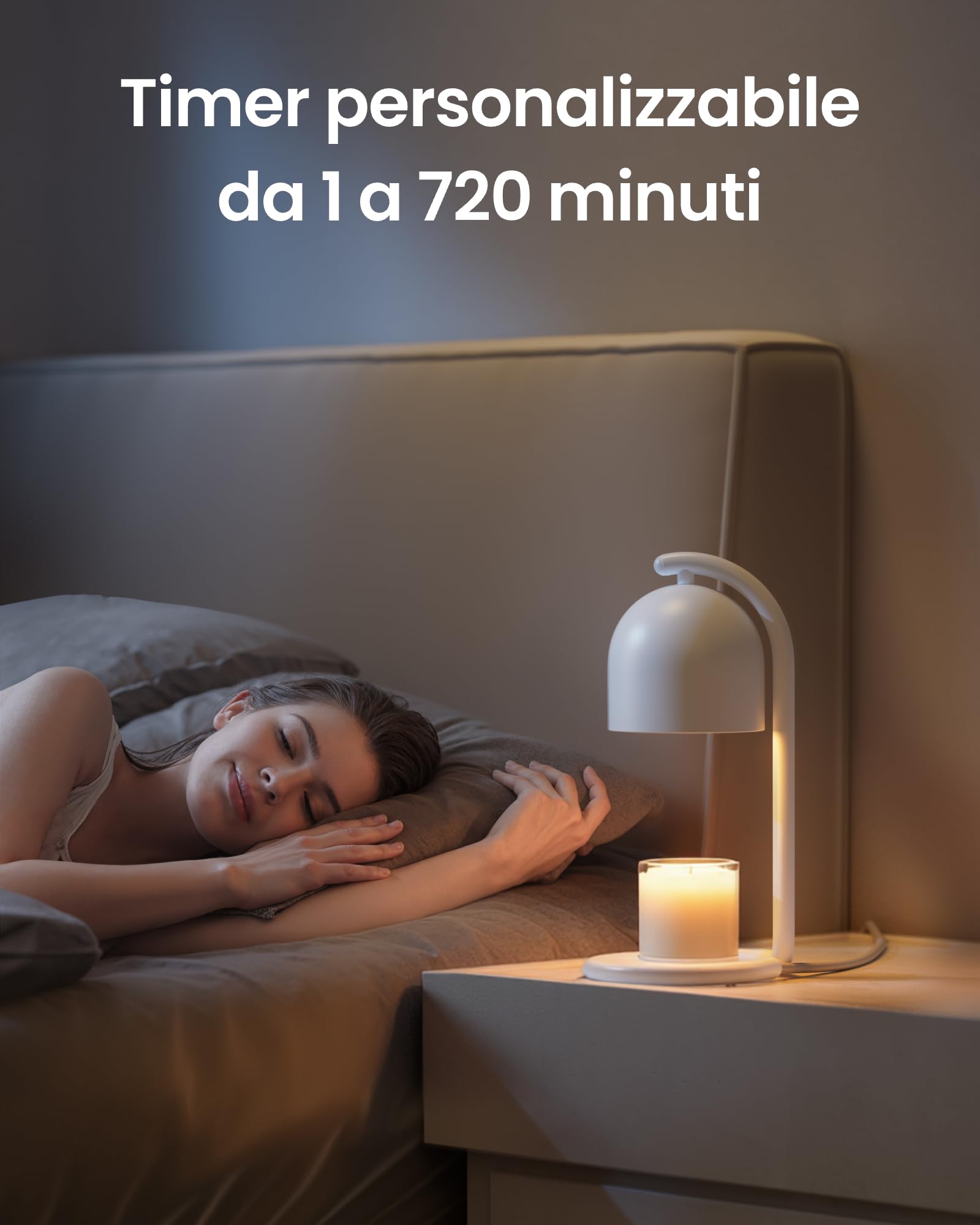 SwitchBot Lampada Scalda Candela Intelligente con Confezione Regalo, Scaldacera per Candele Compatibile Matter per Apple Home e Alexa, Timer e Dimmer Lampada Profumata per Regali di Casa Nuova, Bianco