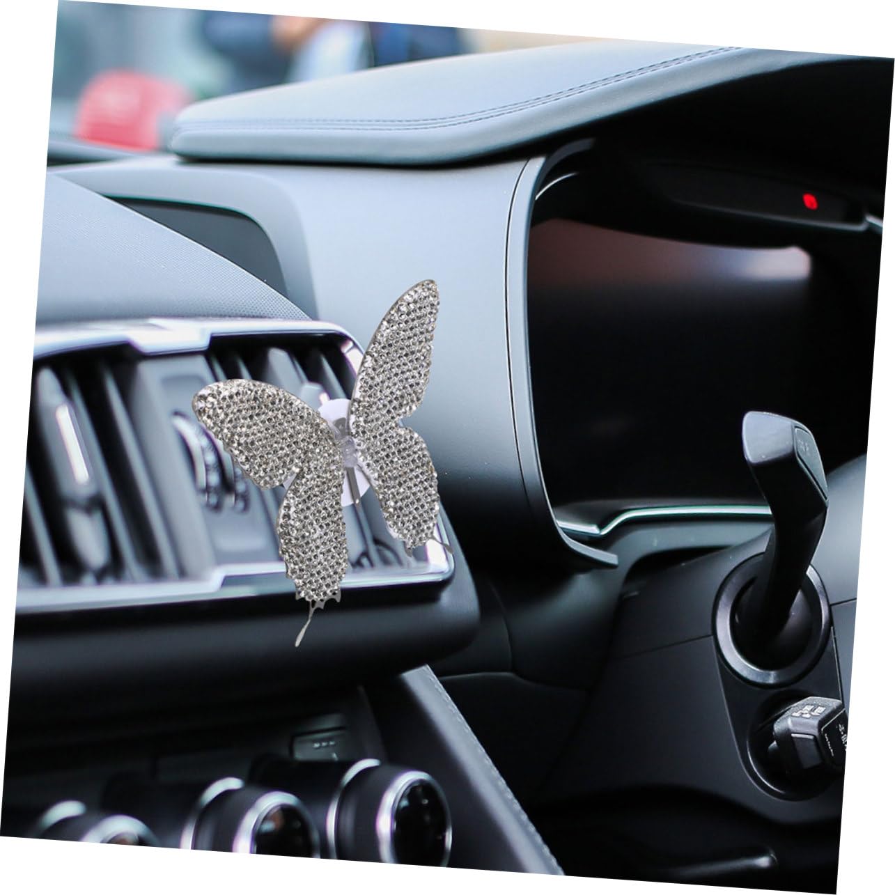 GLEAVI 5pezzi Clip Diffusore Fragranza Auto Forma Di Farfalla Con Strass Decorazione Elegante Per Ventilazione Auto Per Atmosfera Rilassante e Profumata