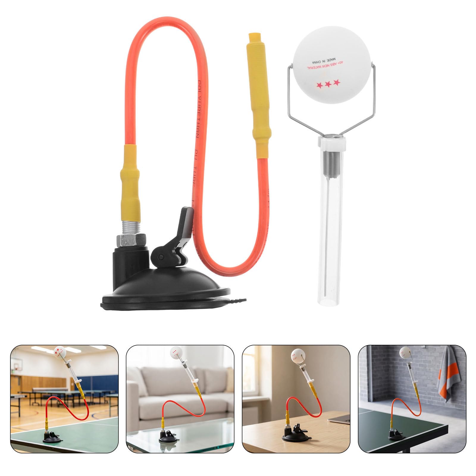 TOYANDONA 2 Pezzi Macchina Allenatrice per Servizio Ping Pong con Base a