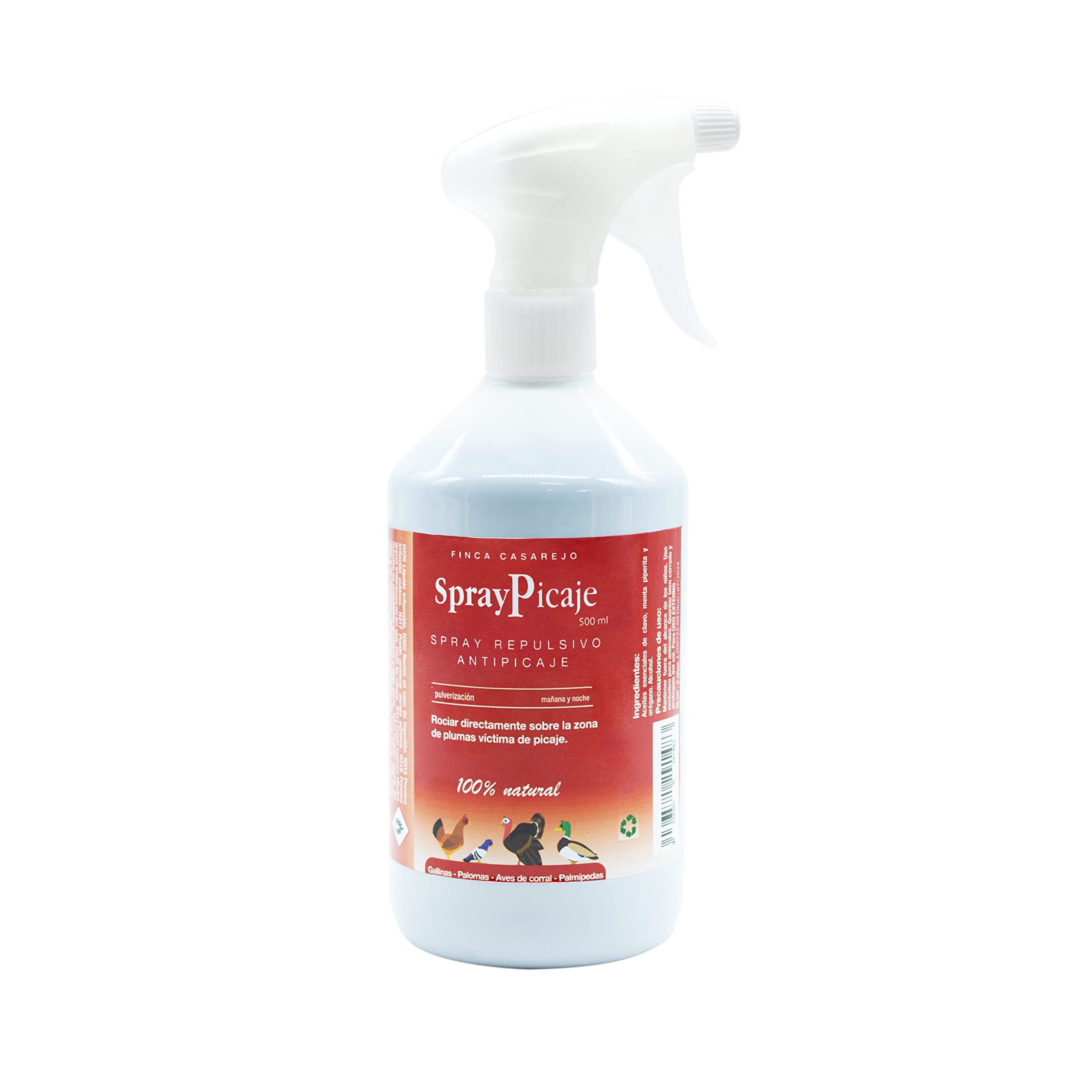 FINCA CASAREJO SprayPicaje 500 ml Spray contra el Picaje en Aves de Corral 100% Natural