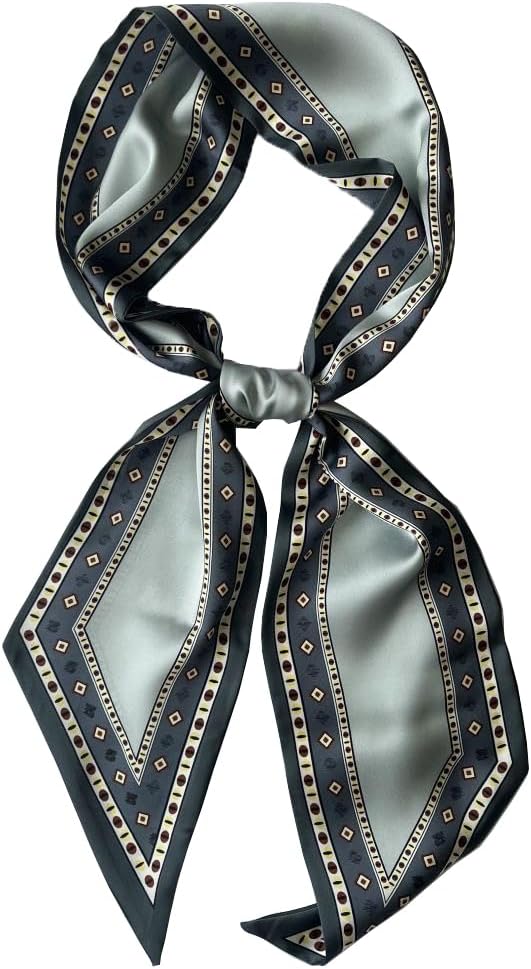 Silk Head Scarf for Hair Fashion Headwrap for Women Lightweight Neck Tie