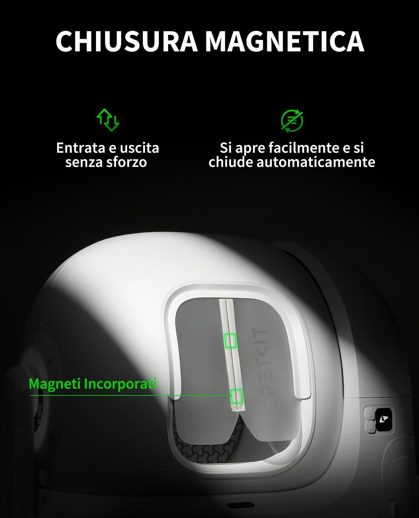 PETKIT Tenda Magnetica Antipolvere per Lettiera - Compatibile con Pura Max 2 e PUROBOT Max PRO, Barriera Anti Fuoriuscita Sabbia e Urina, TPU Trasparente Facile da Installare