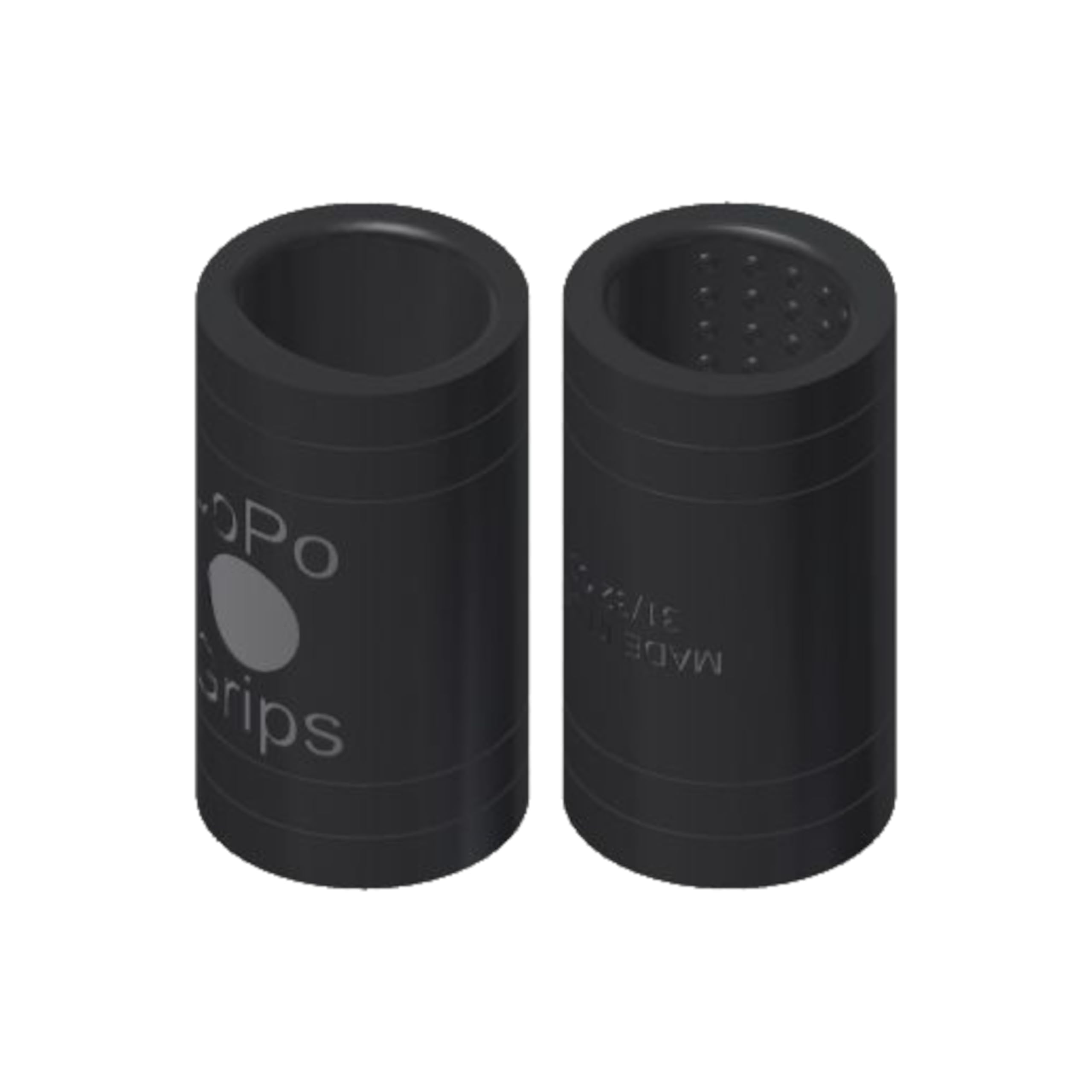 EMAX JoPo Grips Inserts de bowling Power ovale/ovale Nub - Lot de 2 inserts de doigts avec picots - Noir