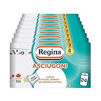 Regina Asciugoni Carta Cucina, Confezione da 24 Rotoli a 2 veli