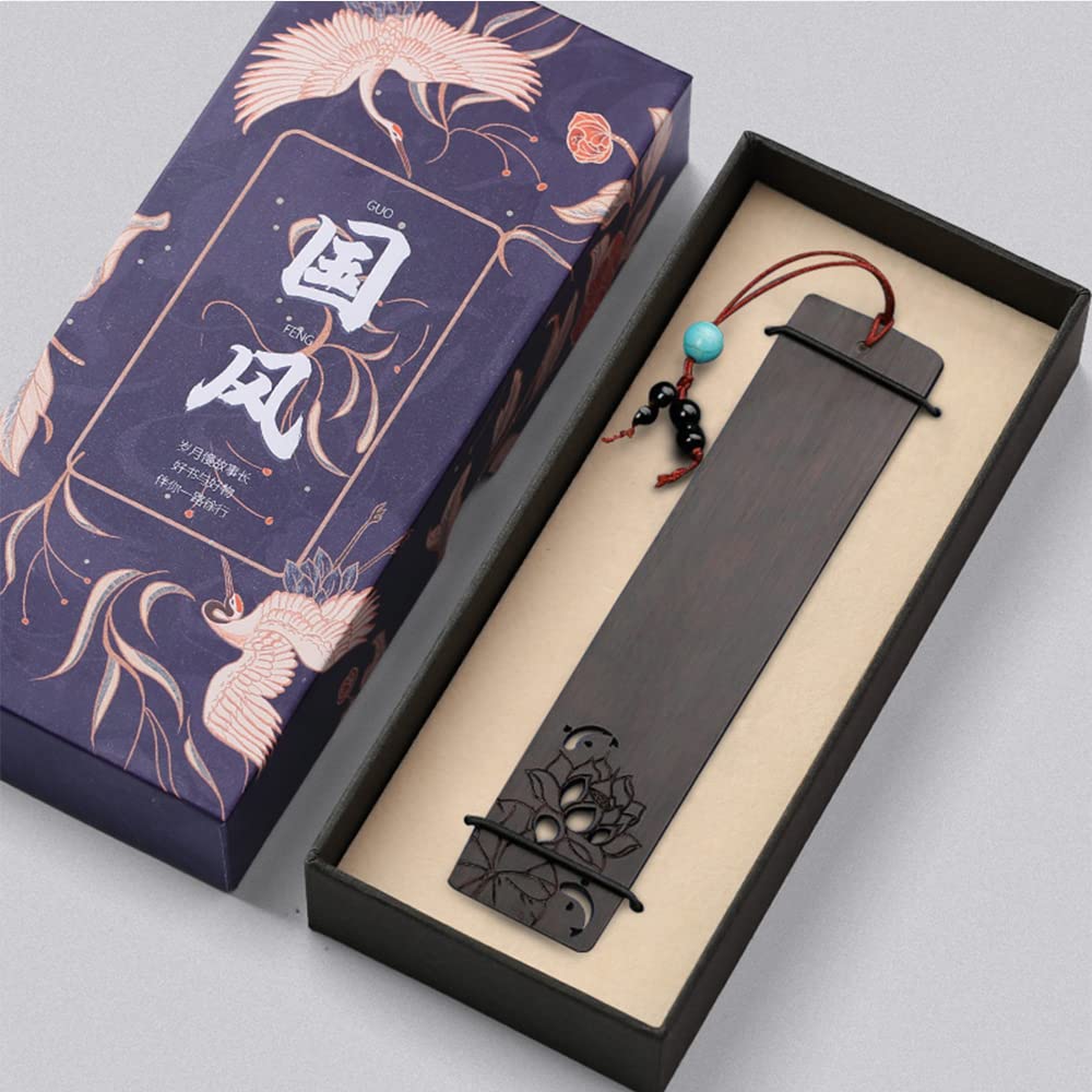 Lotus -Lesezeichen Für Buchliebhaber, Handgefertigte Holzkunst -Lesezeichen Geschenkbox -Set, Einzigartige Geschenke Für Männer, Frauen Und Kinder