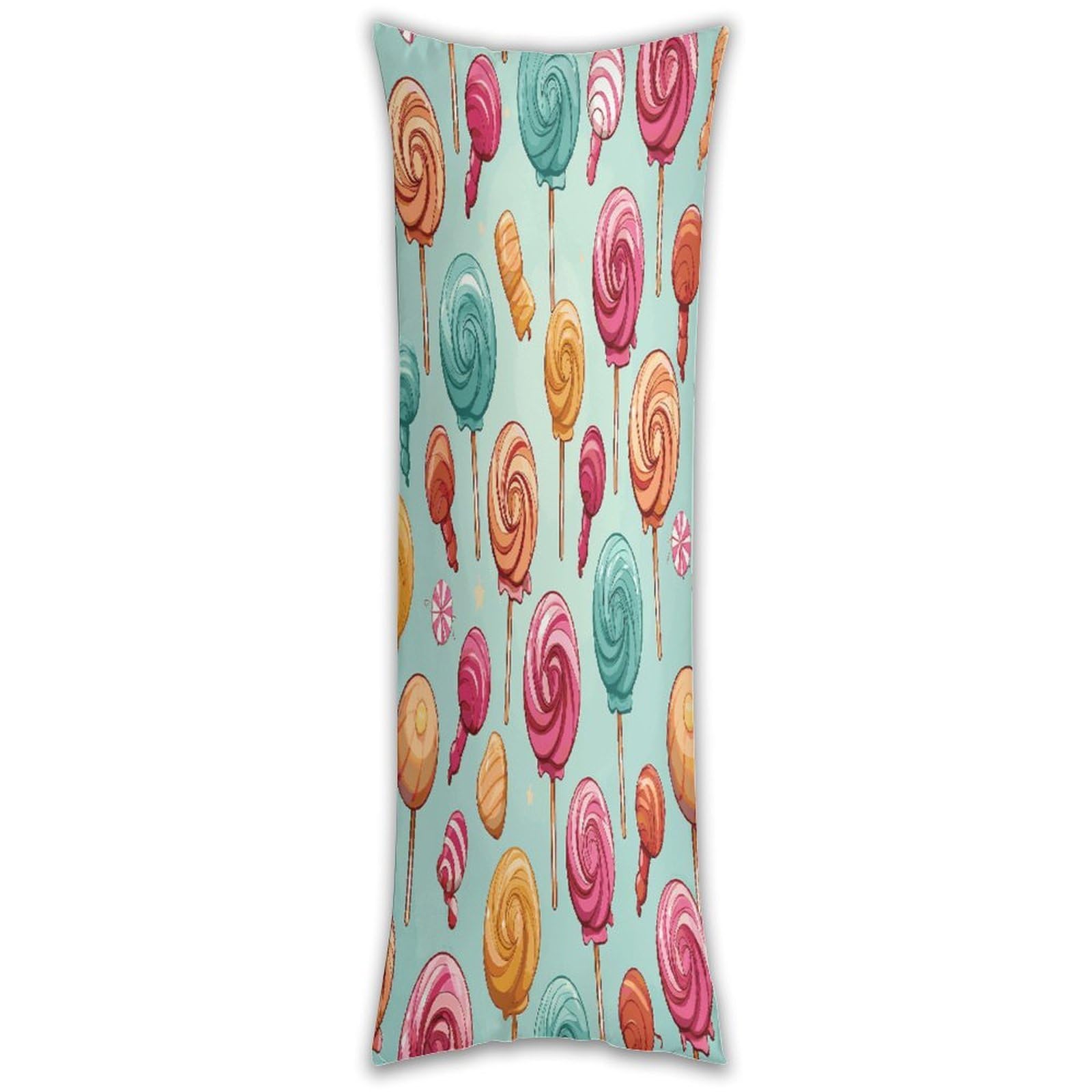 Candy Pillow Case Breathable Absorb Sweat Long Pillowcover Exquisite Unique Pillow Protector for All Seasons Hot Sleepers Body Pillowcase