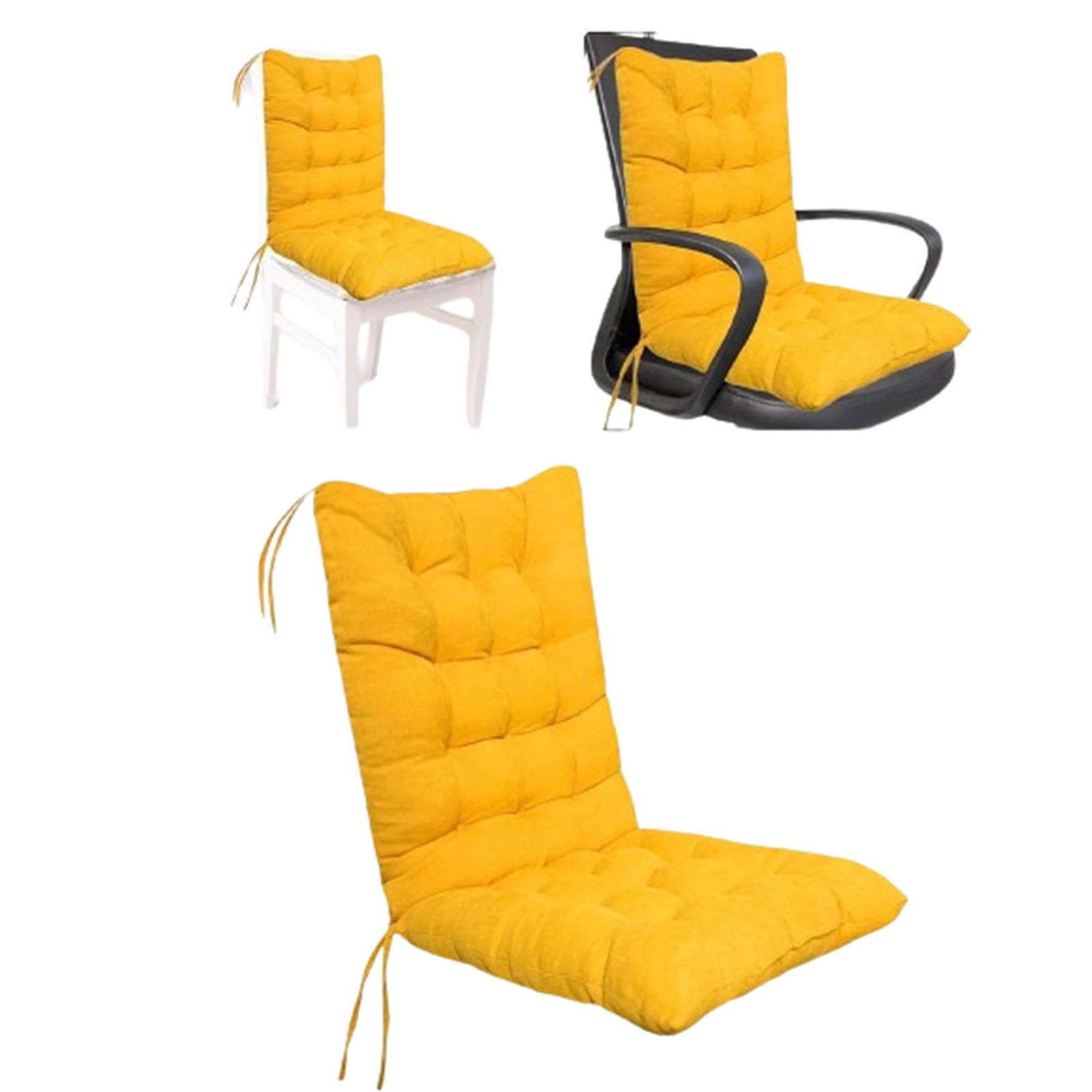 Cojines para Sillas 45x100cm con Resp - Suave Cojín para Salón y Terraza (Amarillo)