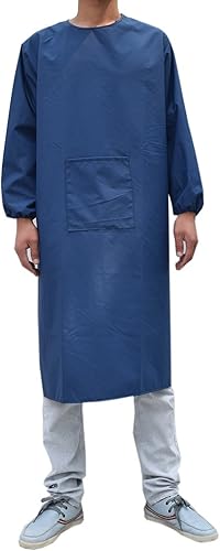 Delantal de cocina de manga larga para adultos, delantal de dibujo de artista impermeable